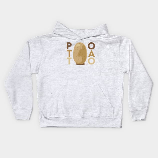 Potato Lover - Fun Minimalist Food Humor Kids Hoodie by RYSHU 